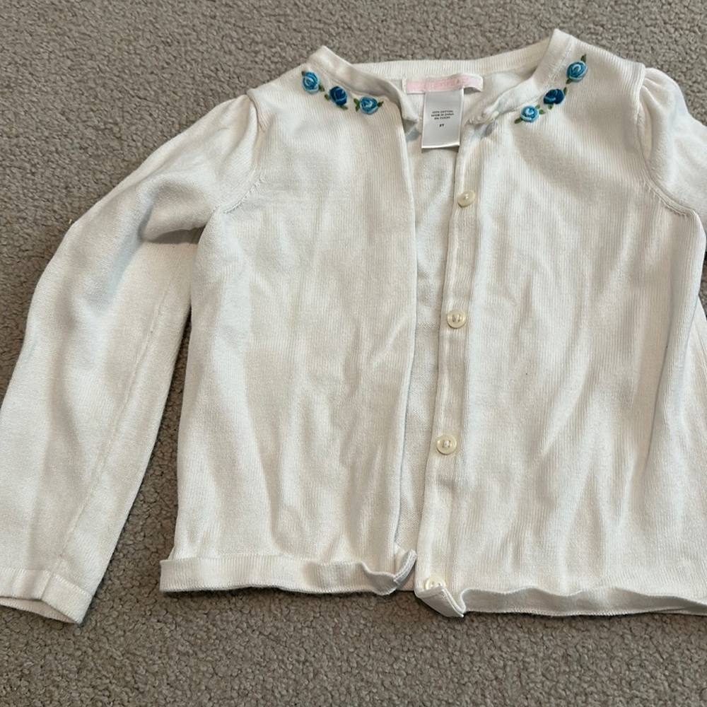 Janie and Jack white cardigan